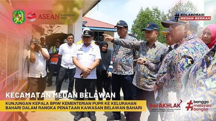 Kunjungan kepala BPIW Kementrian PUPR ke kelurahan bahari dalam rangka penataan kawasan belawan bahari